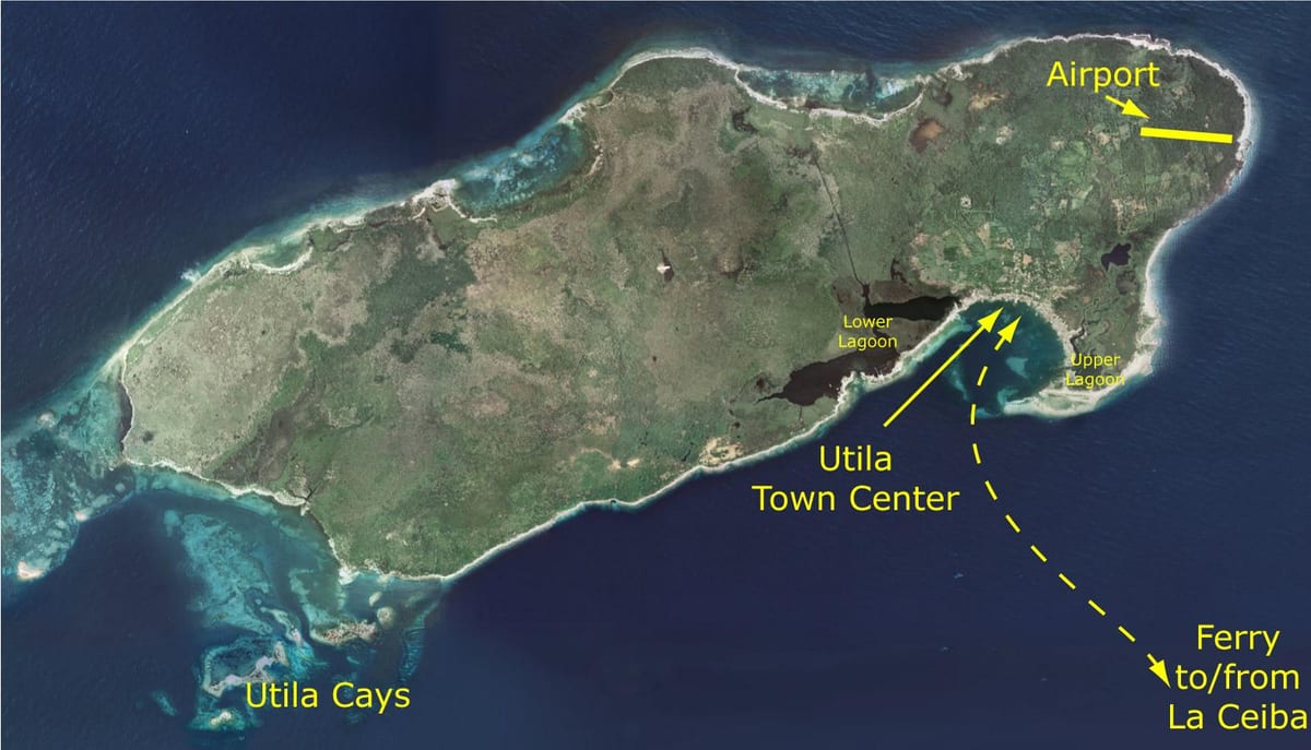 نقشه utila هندوراس