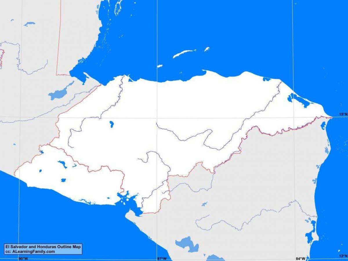 هندوراس نقشه خالی