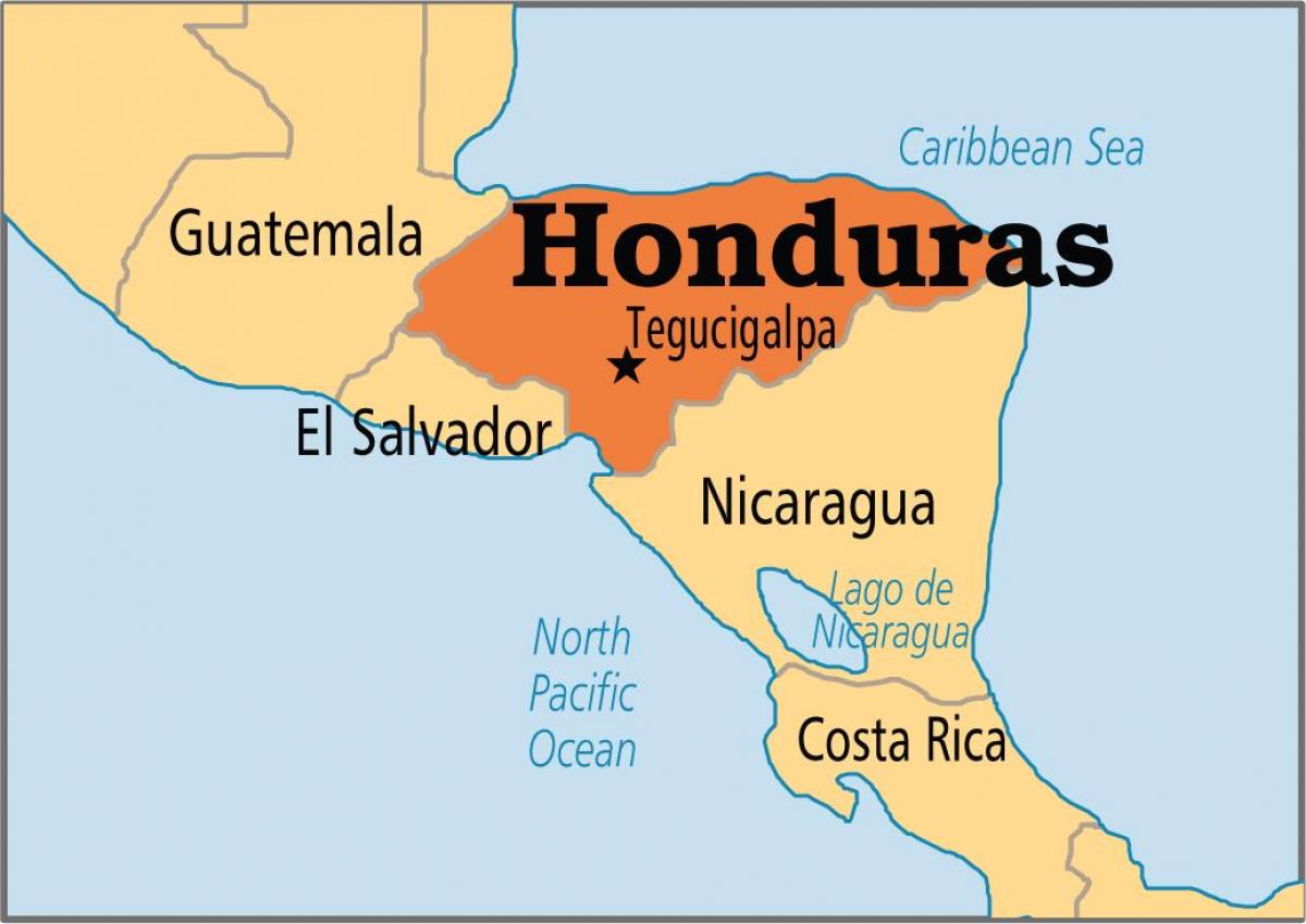 هندوراس سرمایه نقشه
