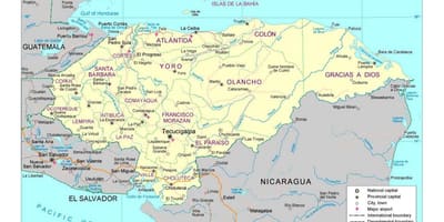 هندوراس رودخانه نقشه