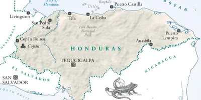 نقشه از la ceiba, هندوراس