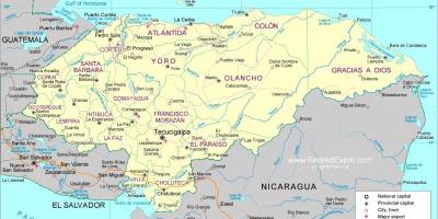نقشه از نقشه سیاسی هندوراس